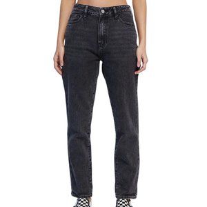 PacSun Womens Size 28 Mom Jean Black Distressed Denim Jeans High Rise